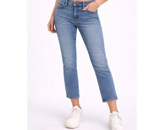 Abercrombie & Fitch Y2K Low Rise Bootcut Jeans Womens 8 Blue Stretch Vintage