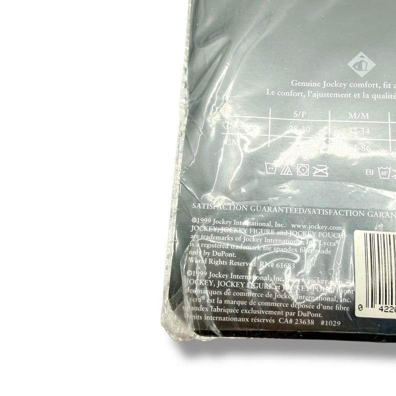 Jockey NWT 1999 Pouch - Calzoncillos de tiro completo para hombre, talla grande, de algodón elástico, color negro imagen 3