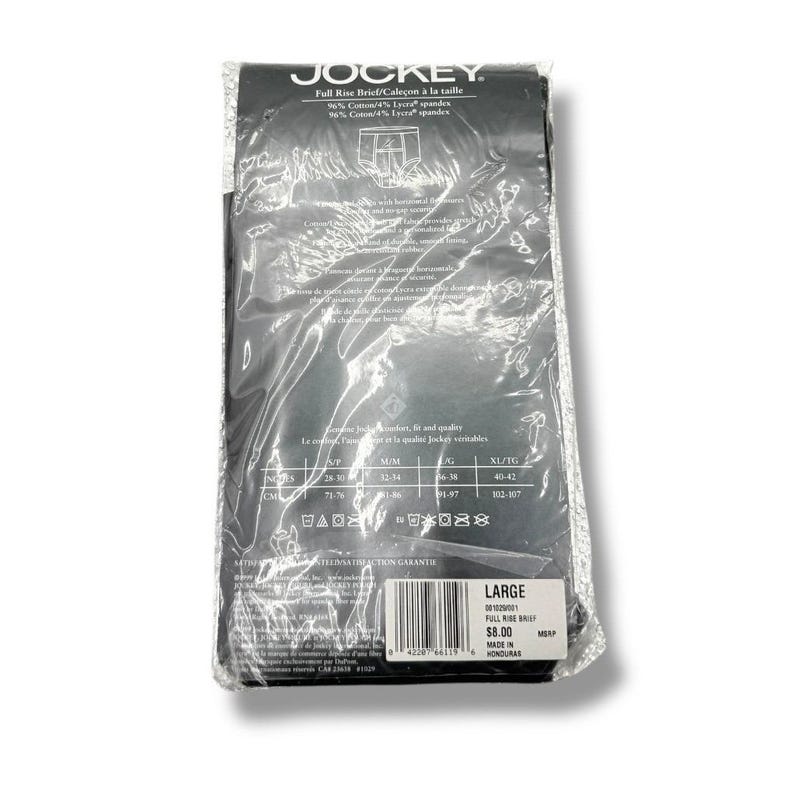 Jockey NWT 1999 Pouch - Calzoncillos de tiro completo para hombre, talla grande, de algodón elástico, color negro imagen 2