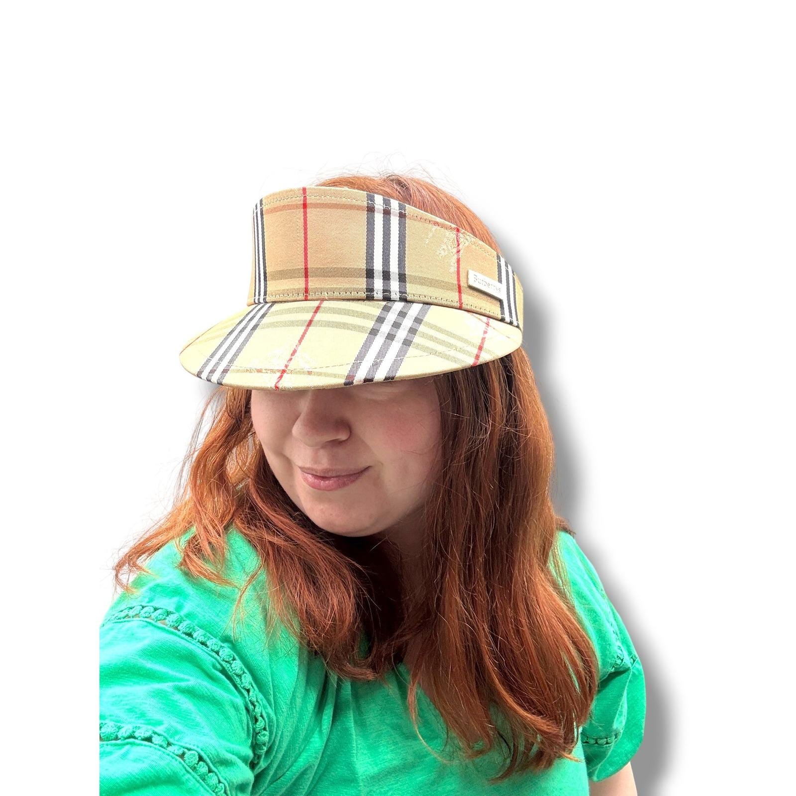 Burberry Golf Vintage Light Blue Plaid Visor Burberry Burberry Sun Visor x Golf x OldMoney | Grailed main image 2