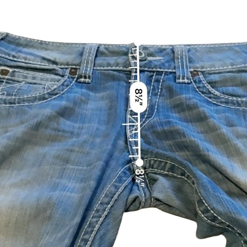 Y2K True Religion Julie Big T Skinny Jeans 30 Blue Low Rise Contrast Stitch image 15