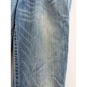 Y2K True Religion Julie Big T Skinny Jeans 30 Blue Low Rise Contrast Stitch image 8