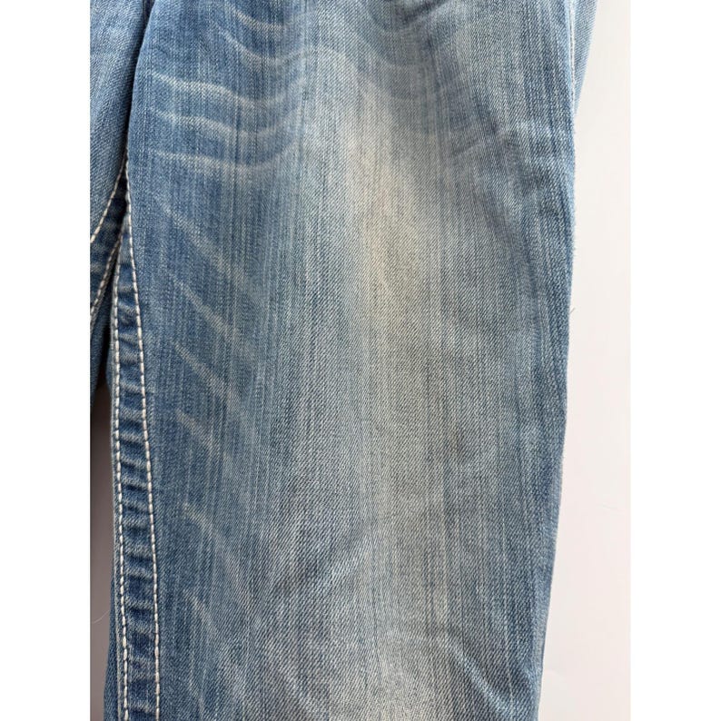 Y2K True Religion Julie Big T Skinny Jeans 30 Blue Low Rise Contrast Stitch image 8