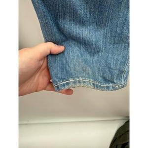 Y2K True Religion Julie Big T Skinny Jeans 30 Blue Low Rise Contrast Stitch image 13