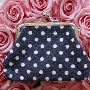 Polka Dot Coin Purse/Cute Wallet Bag Change Pouch Gifts for Kids Girls and Women Key Holder