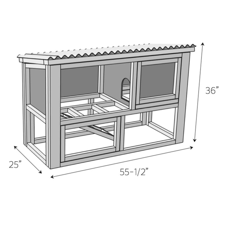 Rabbit Hutch Plan DIY Bunny House Plan Built Rabbits Cage Etsy UK