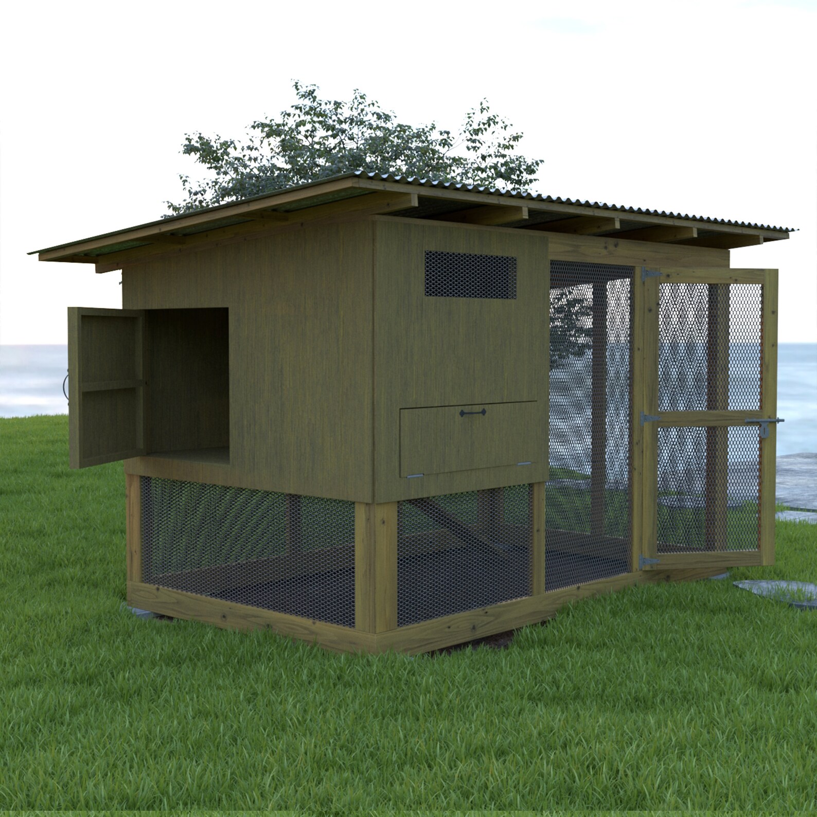 Chicken Coop Plans DIY Modern Chicken Coop With Run Plans Etsy