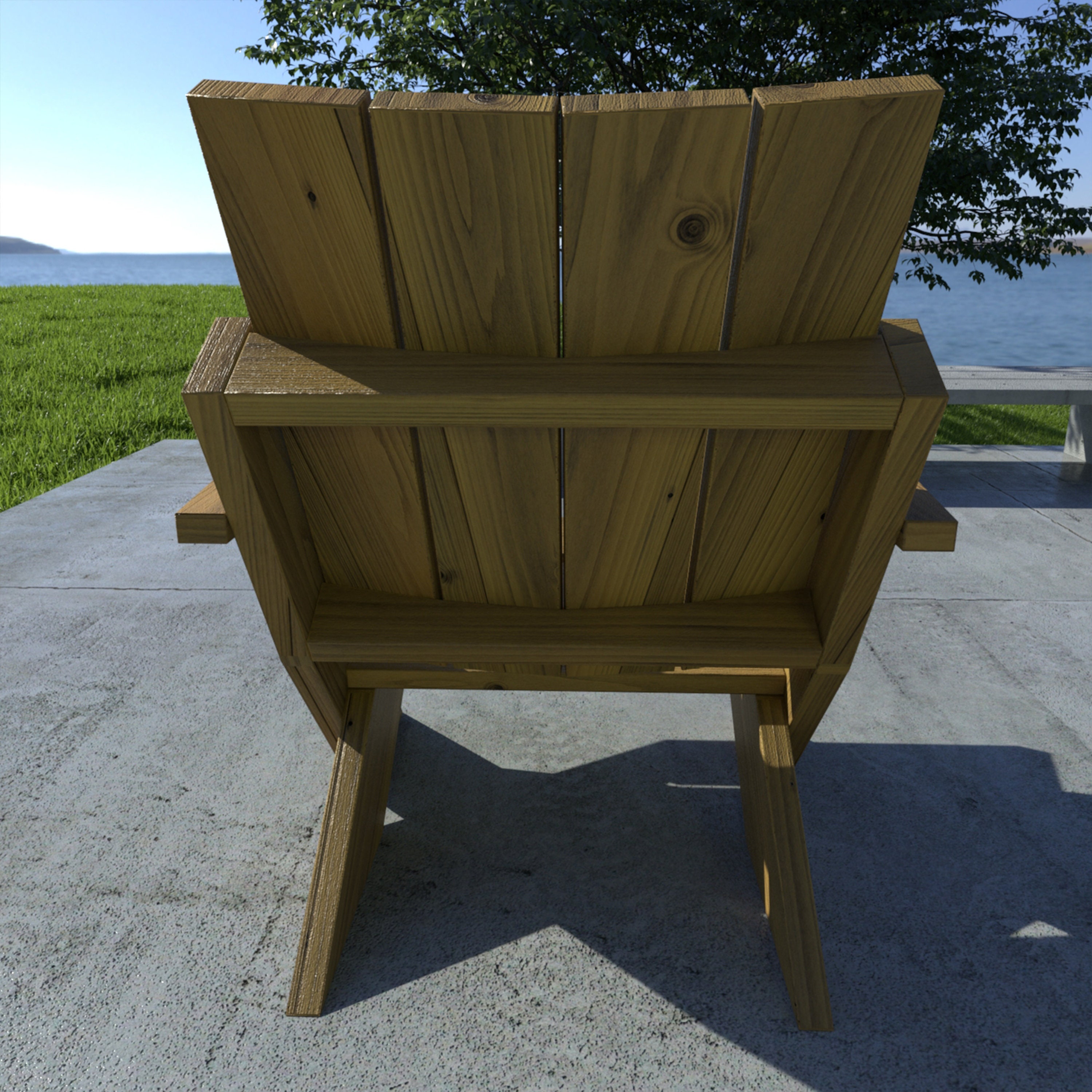 Modern Adirondack Chair Plans Simple DIY Wood Chair Plans Etsy