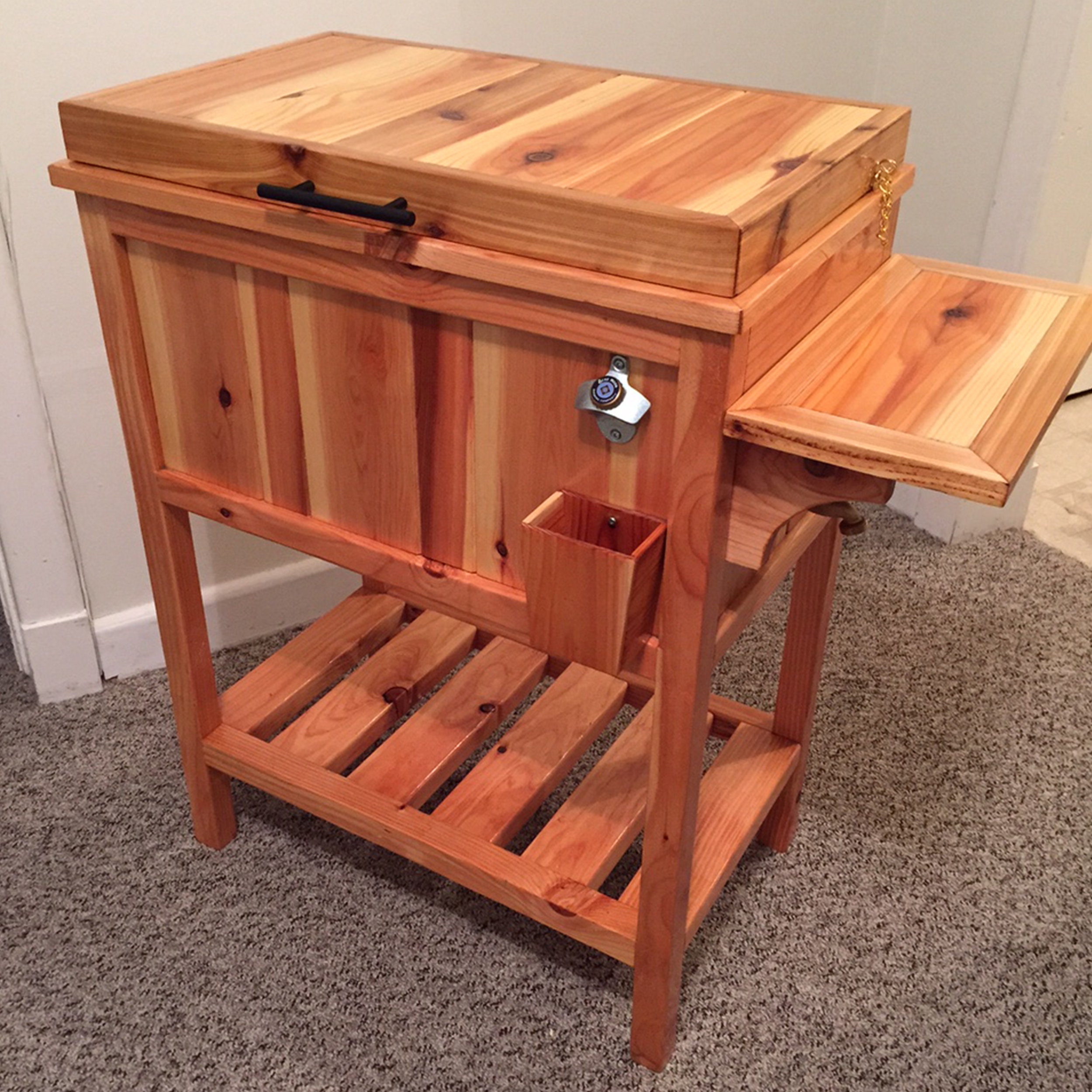 Outdoor Cooler Box Plans / Built Cedar Cooler Cart Plans / Etsy