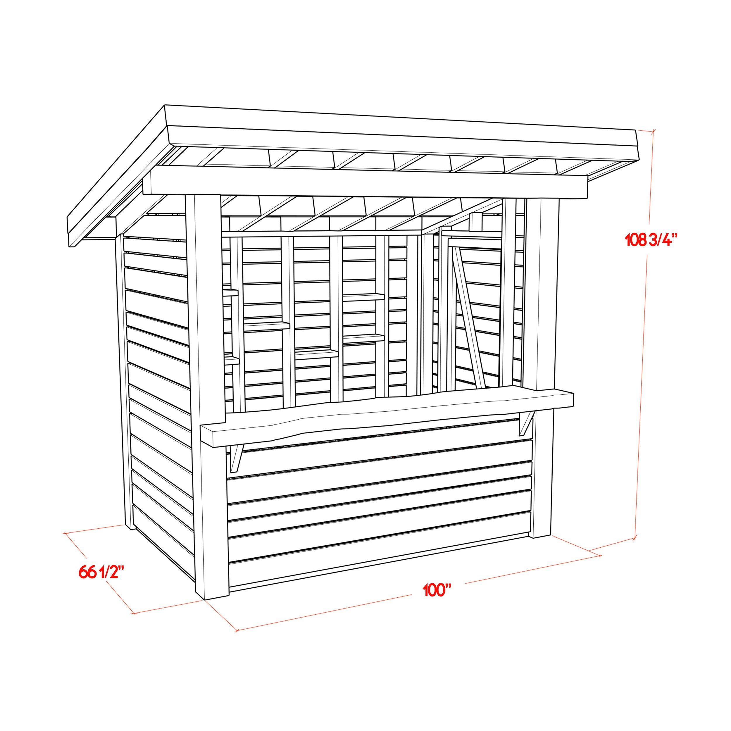 Tiki Bar Plans DIY Outdoor Wooden Bar Plans Build Garden Etsy