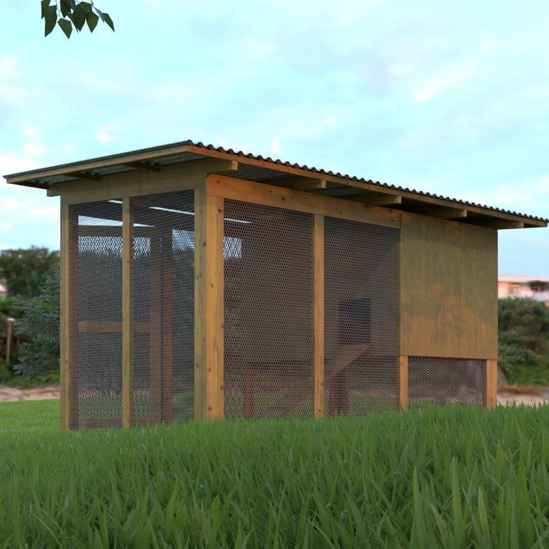 Chicken Coop Plans DIY Modern Chicken Coop With Run Plans Etsy