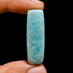 Mooie hoogwaardige kwaliteit 100% natuurlijke Amazoniet stralende vorm Cabochon losse edelsteen voor het maken van sieraden 32X12X7 mm 32 Ct. YT-254