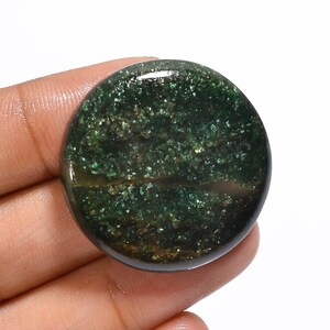 Wunderbare erstklassige Qualität 100% natürliche Aventurin runde Form Cabochon lose Edelstein für die Herstellung von Schmuck 32X32X5 mm 50,5 Ct. YT-100