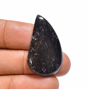 Mooie hoogwaardige kwaliteit 100% natuurlijke zwarte agaat Fancy Shape Cabochon losse edelsteen voor het maken van sieraden 22X17X5 mm 23,5 Ct. YT-179