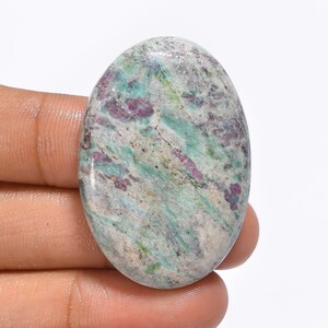 Mooie hoogwaardige kwaliteit 100% natuurlijke robijn fuchsiet ovale vorm cabochon losse edelsteen voor het maken van sieraden 40X28X7 mm 71 Ct. YT-4