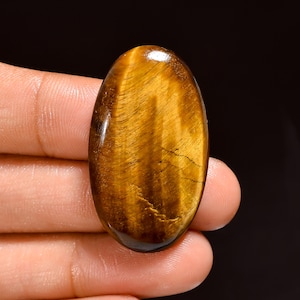 Mooie hoogwaardige kwaliteit 100% natuurlijke tijgeroog ovale vorm cabochon losse edelsteen voor het maken van sieraden 37X21X6 mm 41 Ct. YT-354