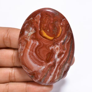 Mooie hoogwaardige kwaliteit 100% natuurlijke jaspiliet ovale vorm cabochon losse edelsteen voor het maken van sieraden 64X47X7 mm 185 Ct. YT-29