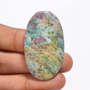 Exklusive erstklassige Qualität 100% natürlicher Rubin Fuchsit ovale Form Cabochon lose Edelstein für die Herstellung von Schmuck 43X25X5 mm 51,5 Ct. YT-8