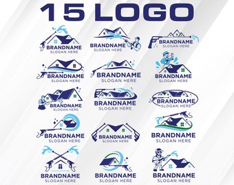 Professional Pressure Washing Logo: SVG Bundle for Instant Download