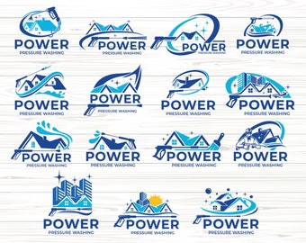 NEW DESIGN!! Professional Detailed Pressure Washing Logo: SVG Bundle for Instant Download