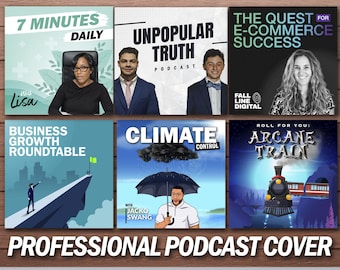 Custom Podcast Cover Art Design: Professional Podcast Logo (Digital Files)