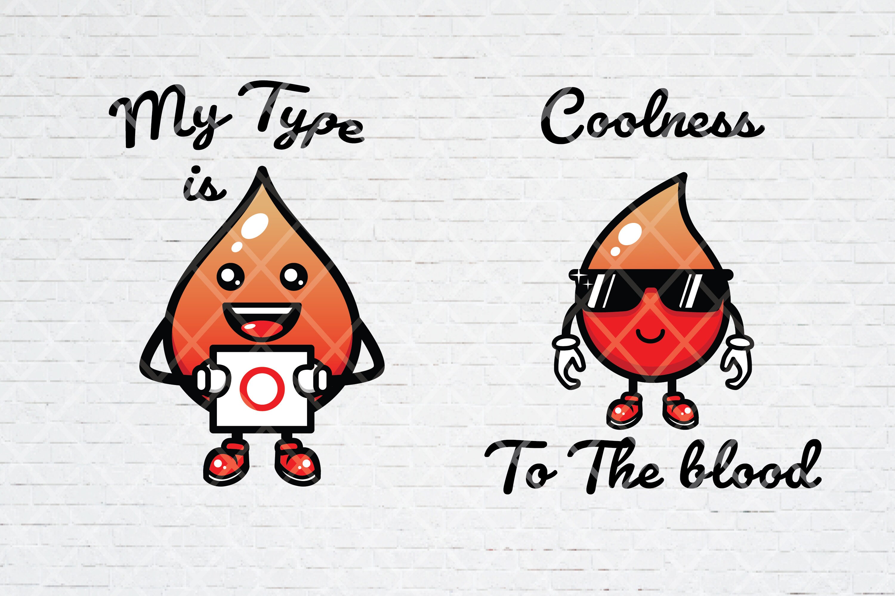 12 Cute Blood Emoji Cartoon Collection SVG Download for Blood Etsy