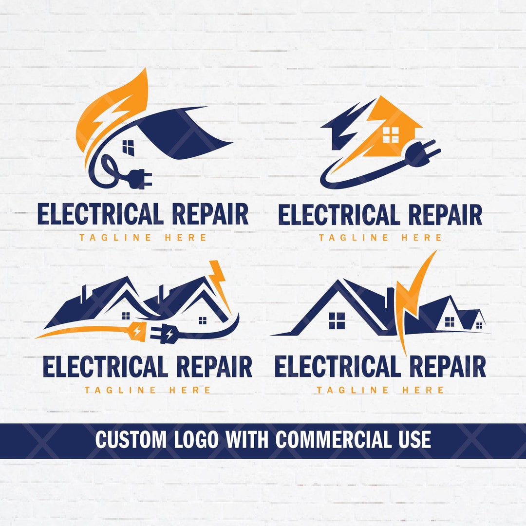 Custom Electrical Company Logo Personalized Electrician Logo 