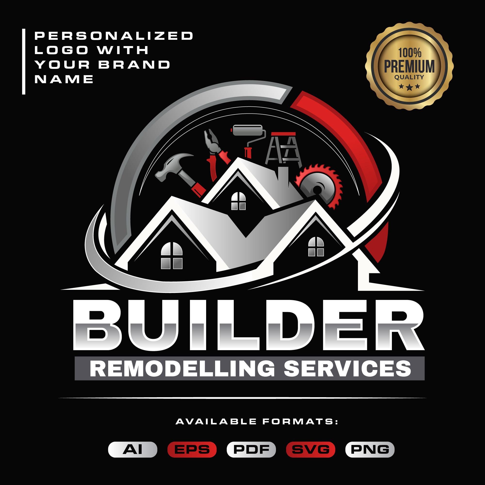 Construction & Builder Custom Logo Design | Custom Remodeling and ...