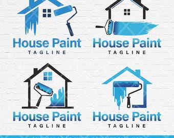 Personalized House Painting Logo: A Professional House Paint Services Logo customized with Your Brand Name.