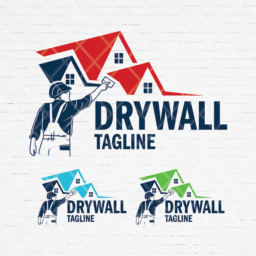 Drywall Logo, Custom Logo Design, Drywall Personalized Logo Design