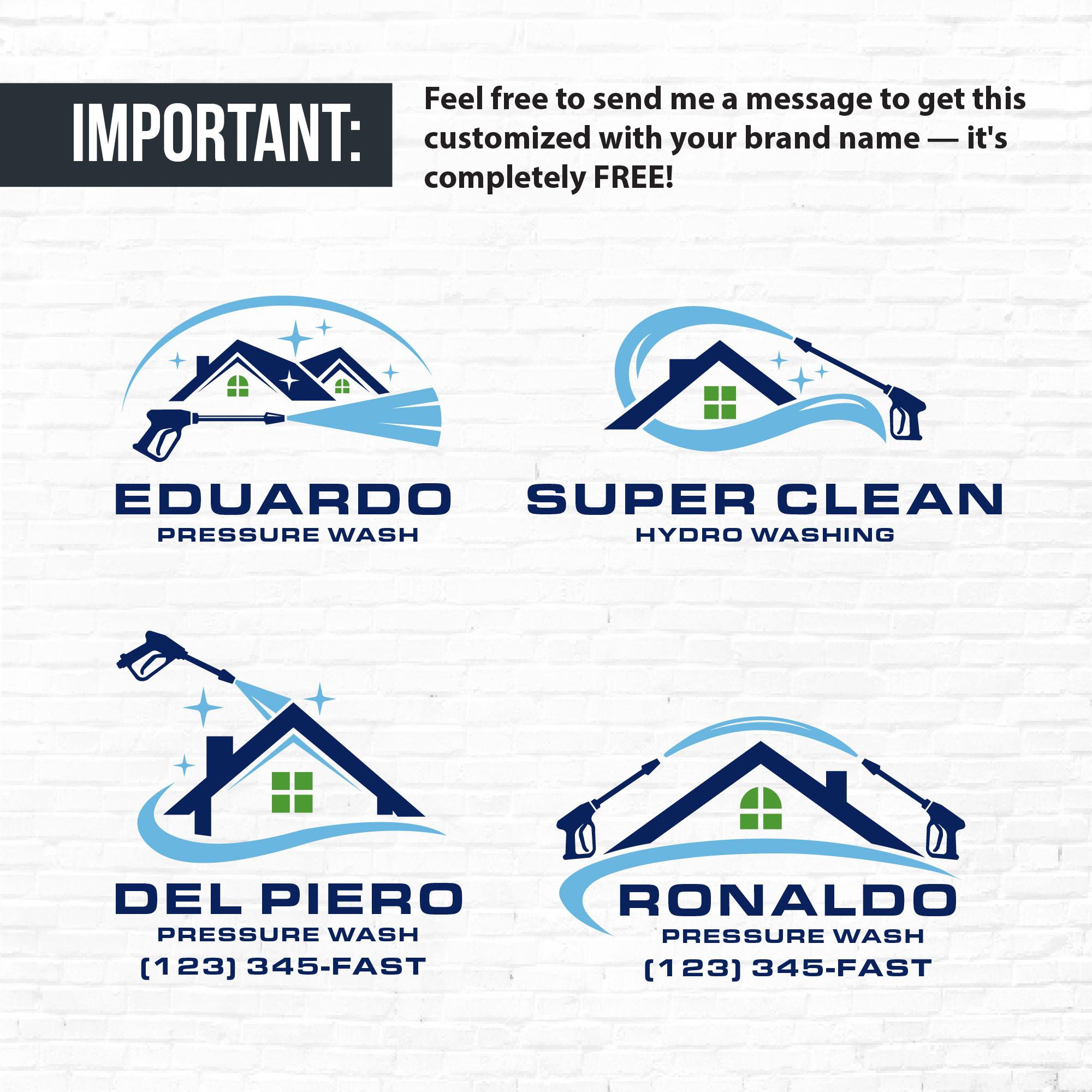 15 Designs Pressure Washing Logo Bundle, Power Washing SVG PNG, Hydro ...