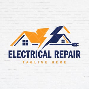 Electrical Company Logo Template, Electrician Logo PNG SVG, Electrical Business Logo Design, Electrician Clipart Files for Cricut.