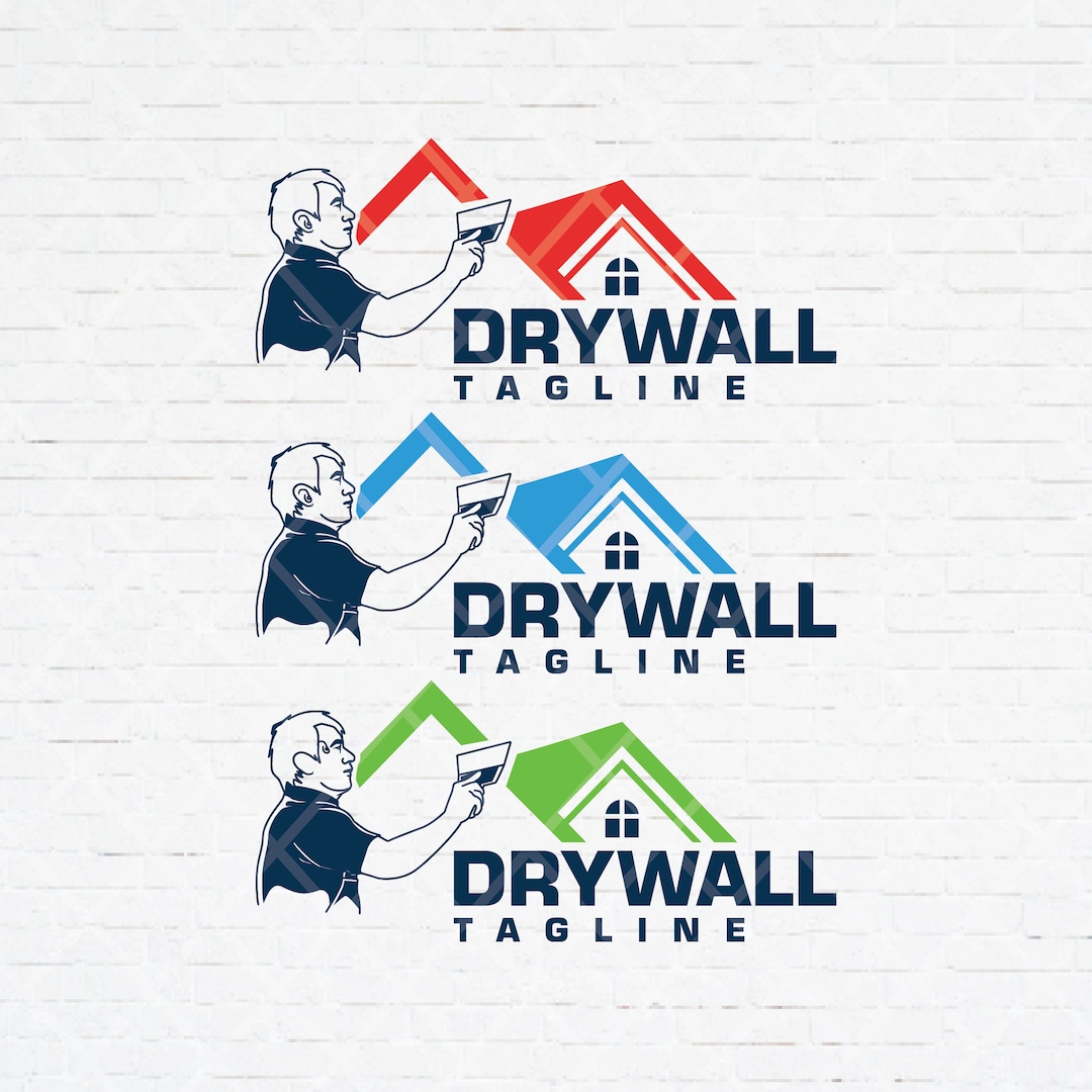 Drywall Logo Custom Logo Design Drywall Personalized Logo Etsy