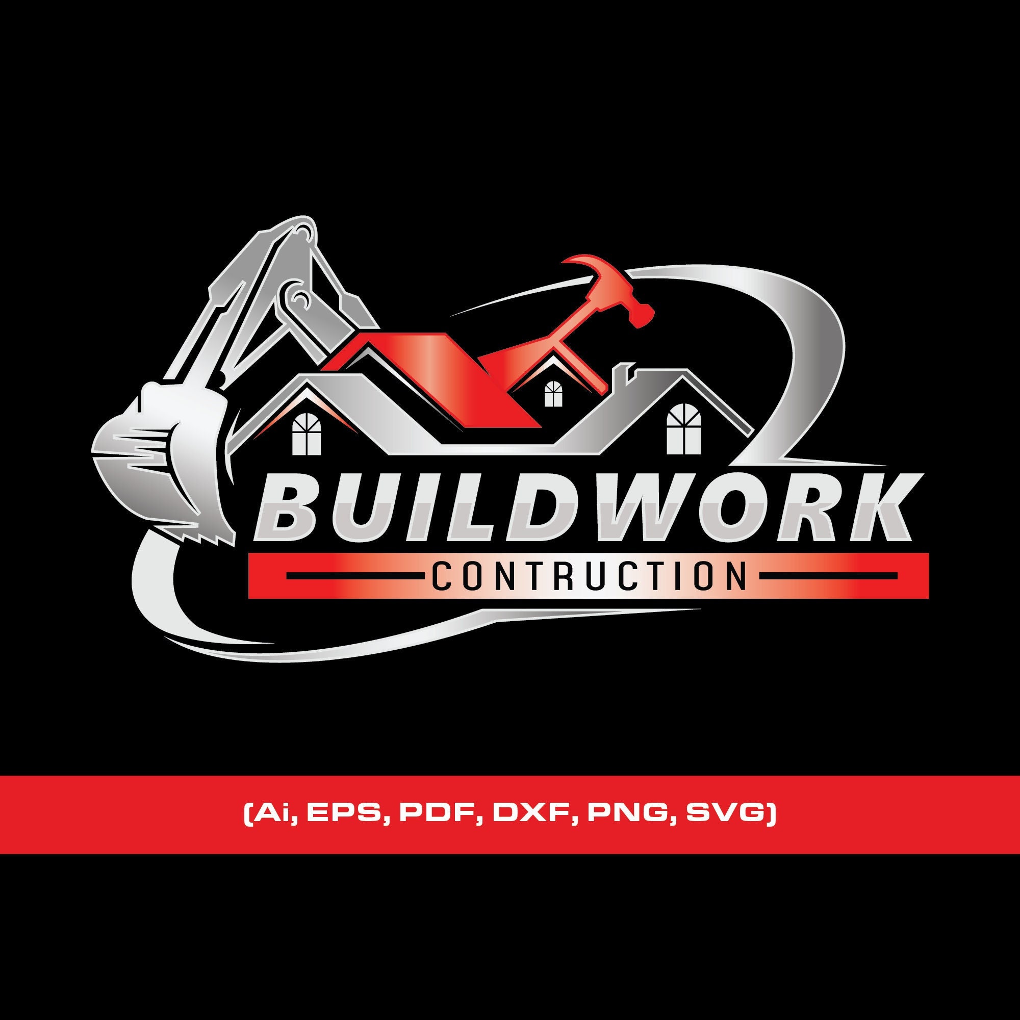 House Construction Logo, DIY Logo Template, House Builders Logo, Home Improvement Logo Template, Premade Real Estate Business Logo