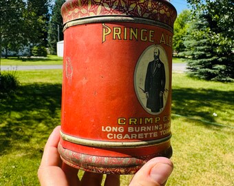 antique prince albert tobacco can Vintage Pocket Tins, Rusty Old Advertising Tin Each Sold Separately. 1913-1938 Version Prince Albert Original Pipe Tobacco