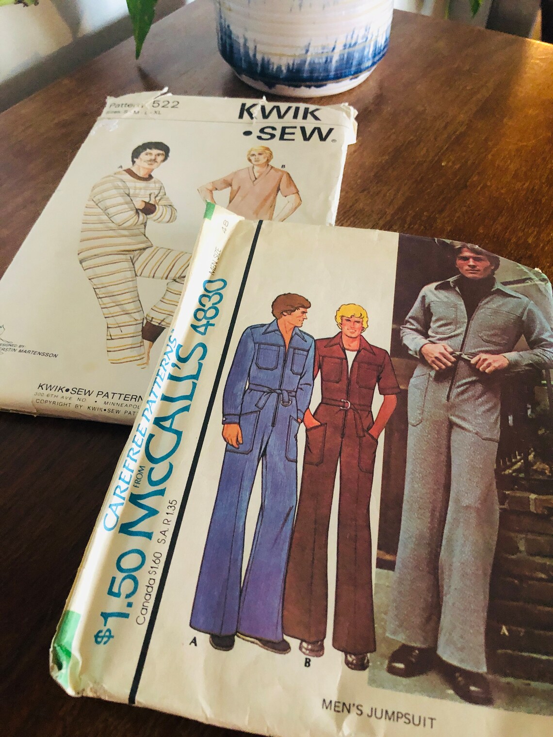 Vintage Men's Sewing Patterns/ Mccalls and Quick Etsy