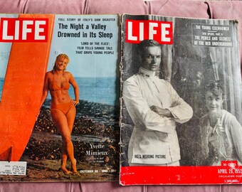 LIFE vintage 1953 and 1964 magazines/ paper vintage collectors magazines / MCM collectors