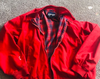 Vintage Lands End Jacket Red Coat Zip up Coat Spring Jacket Boho Style Jacket 80s Jacket Red Coat Retro 80s Women Clothing Etsy