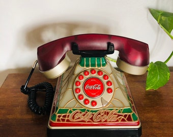 アンティーク雑貨 90s Coca Cola BRAND Disc Telephone 90s Coca Cola Blinking Disc Telephone コカコーラ 電話機 90