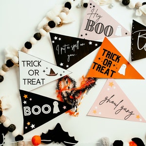 Halloween Pennant Flags Printable DIY Decor Instant Download