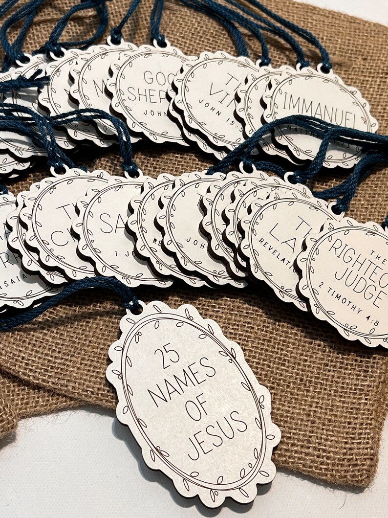 Names of Christ Names of Jesus Christmas Tree Ornament Etsy