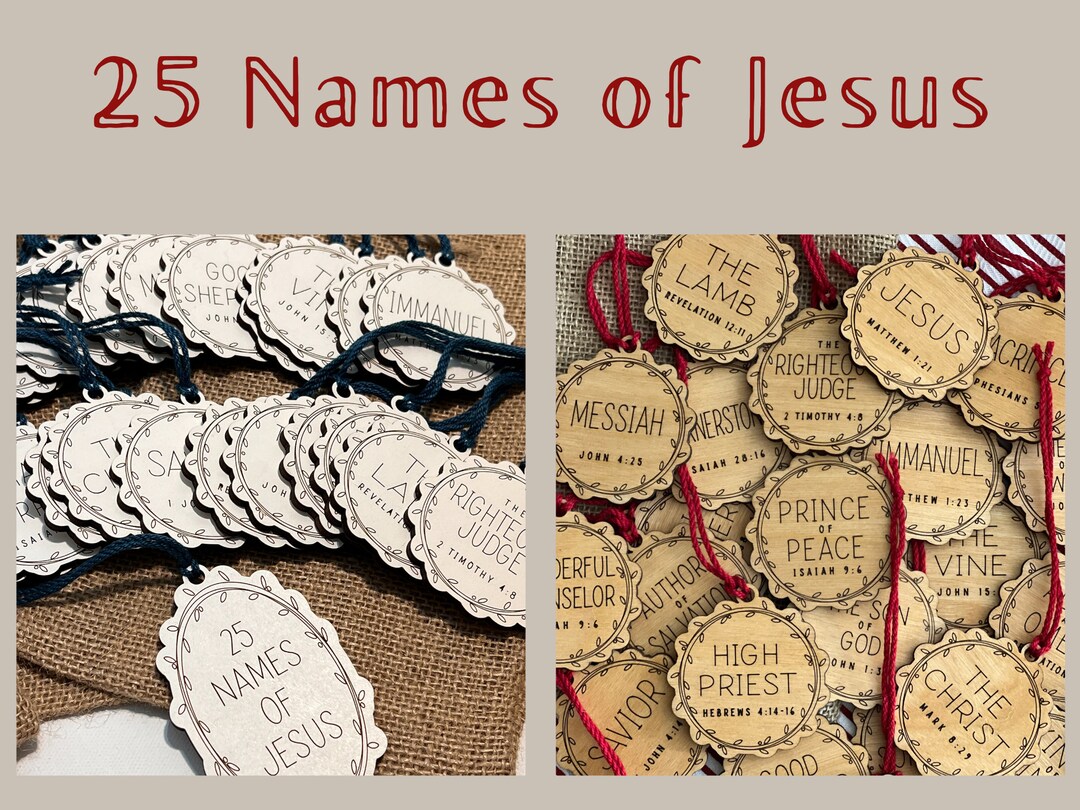 Names of Christ Names of Jesus Christmas Tree Ornament Etsy