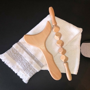 Natural Wood Therapy Massage Set for Anti-Cellulite Lymphatic Drainage and Body Shaping