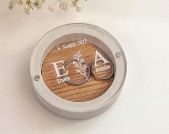 Wedding ring box Custom Logo Gypsum | personalized Ringbox Acrylic SG