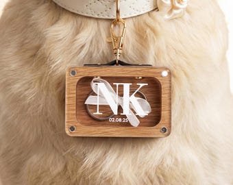 Boîte à bagues pour chien pour mariage, boîte à bagues pour chien, accessoires pour tenue de mariage pour chien FR