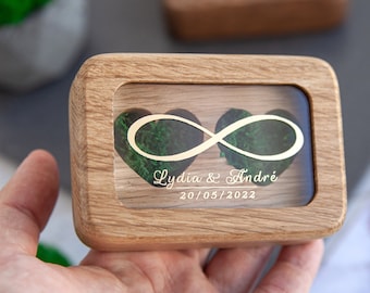 Infinity sun  Ring bearer box Custom | wooden ring box | ring pillow personalized alternative | engagement ringbox hochzeit | jewelry dish