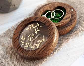 Ring bearer box, Wood ring box for wedding ceremony, engagement ring box, custom ring holder, ring pillow for ceremony, ringdagger wooden