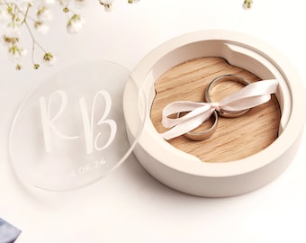 Wedding ring bearer pillow, Wedding ring box custom, Engagement ring holder, personalized gypsum engagement ring dish Wedding gift the bride