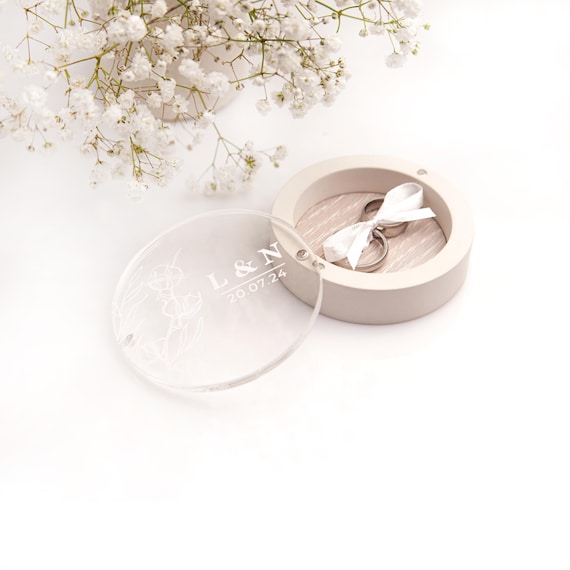 ringkissen hochzeit Wedding RingBox with custom logo: ring bearer box personalized SG