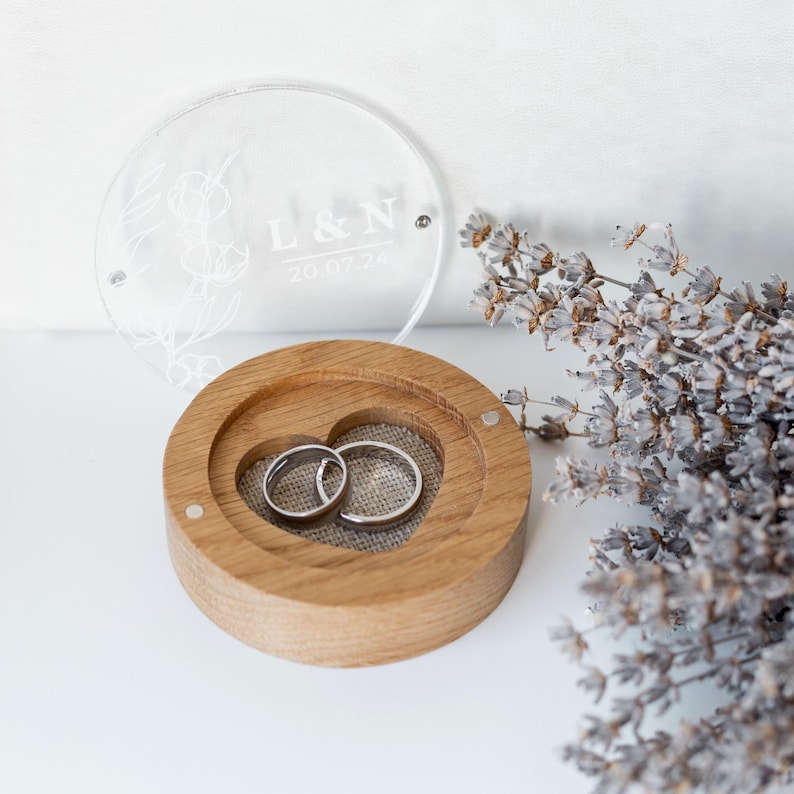 Acrylic wedding ring box, engagement gifts